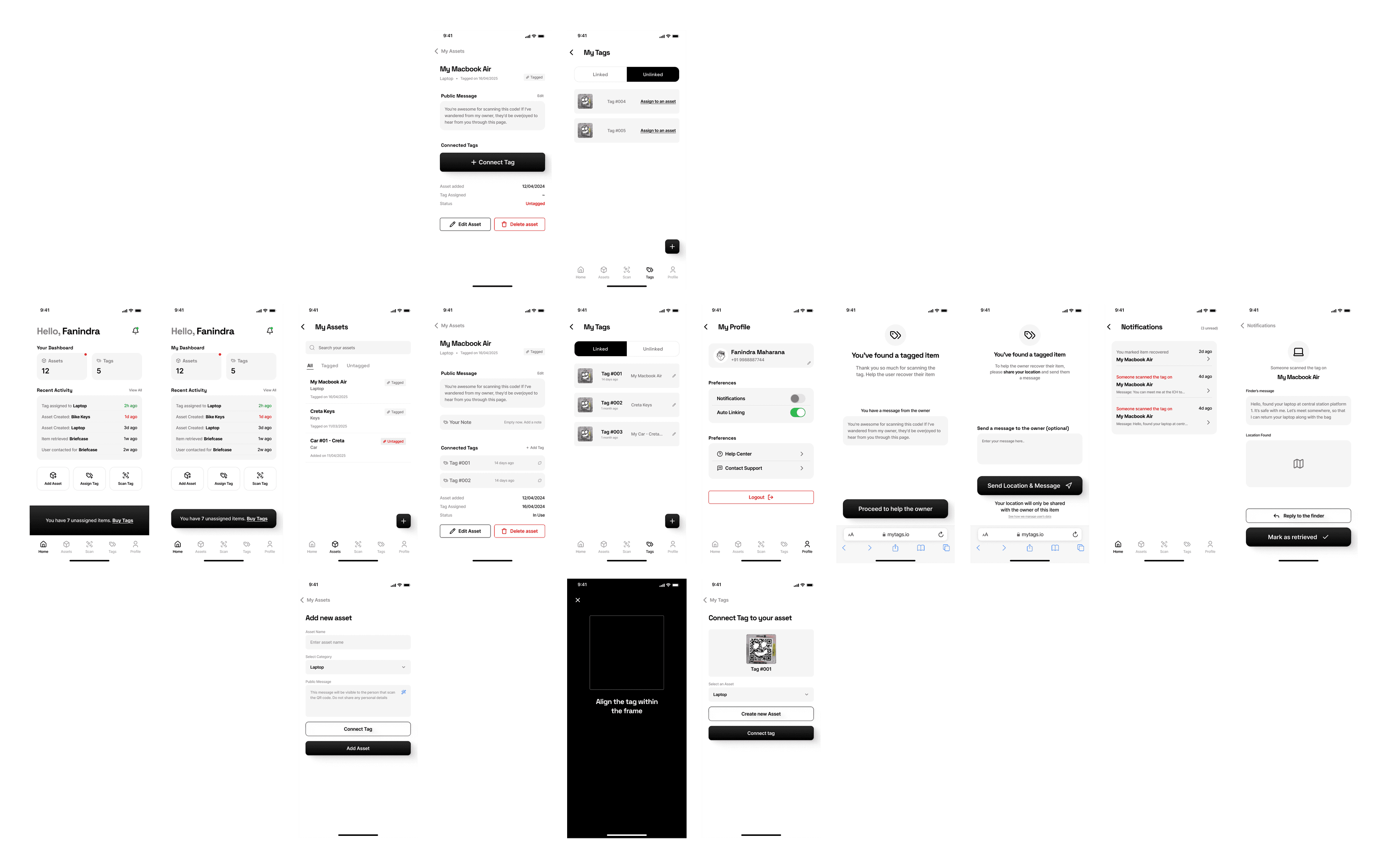 Mid-fidelity Wireframes